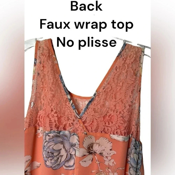 She  & Sky dress,silk,halter,plisse,lace,floral flounce,summer dress,boho,event - Picture 11 of 15